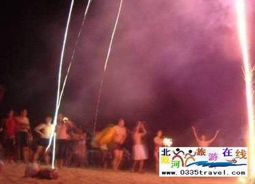 北戴河煙花篝火晚會