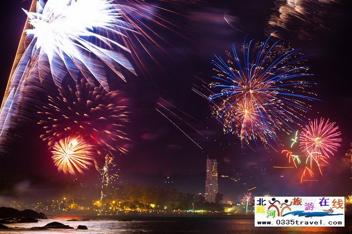 北戴河南戴河東戴河煙花焰火沙灘篝火晚會